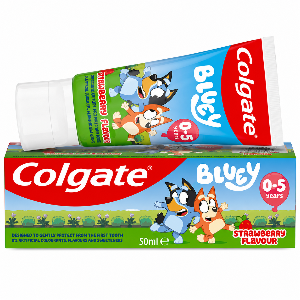 Pastă de Dinți Colgate Kids Bluey pentru Copii 0–5 Ani, Aromă de Căpșuni, 50 ml