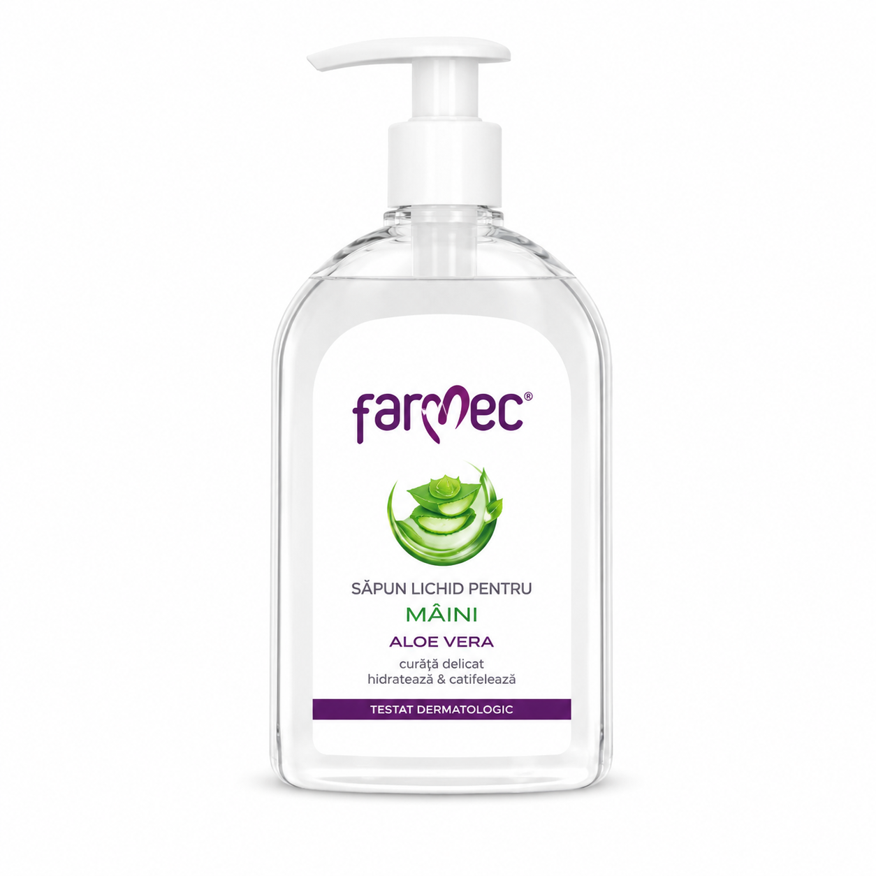 Săpun lichid Farmec, cu extract de ceai verde, flacon cu pompiță