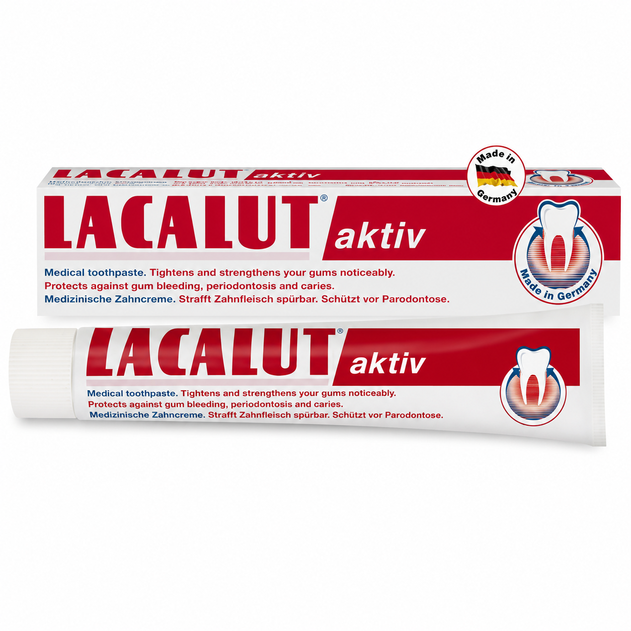 Pastă de Dinți LACALUT Aktiv pentru Îngrijirea Gingiilor și Protecție Anticarii, 75 ml