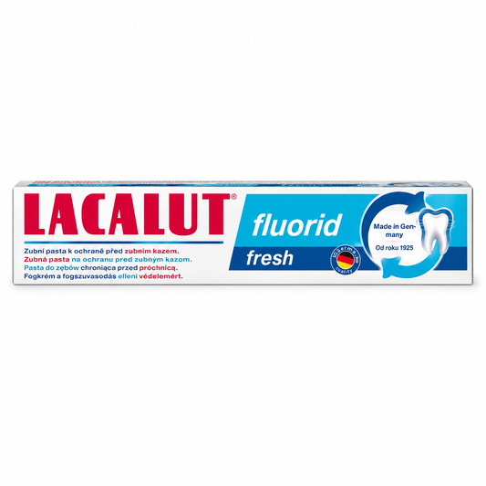 Pastă de Dinți LACALUT Fluorid Fresh cu Fluor, Protecție Anticarii și Prospețime, 75 ml