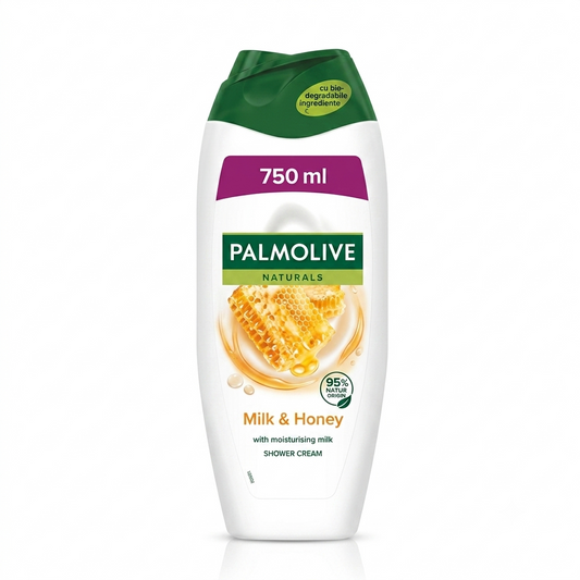 Gel de duș cremă Palmolive Naturals Milk & Honey, cu lapte și miere, 750 ml