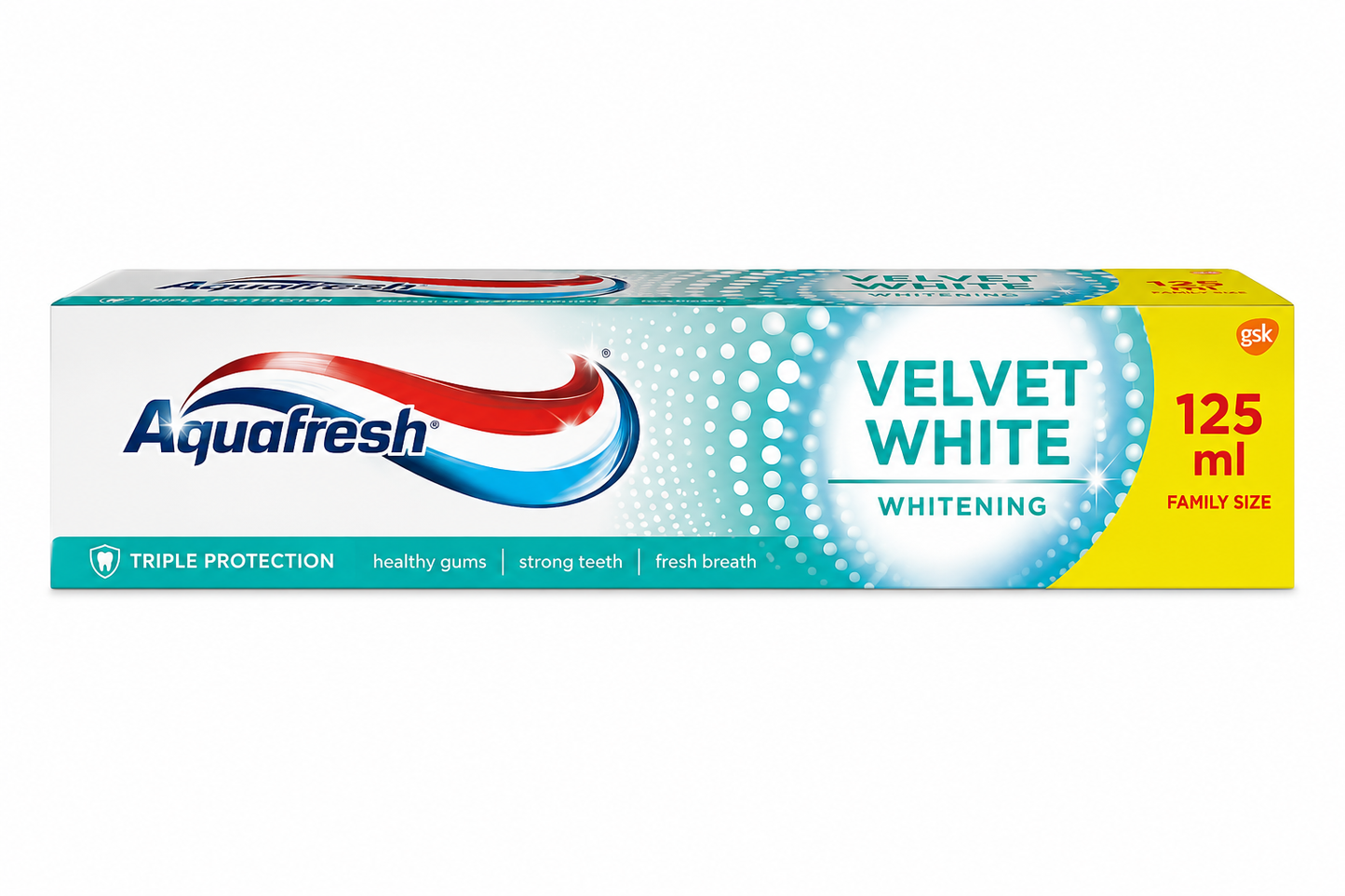 Pastă de Dinți Aquafresh Velvet White pentru Albire și Protecția Smalțului, 125 ml